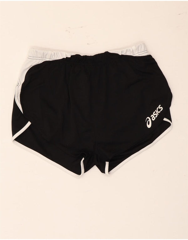 Asics Womens Sports Shorts UK 14 Medium Black Colourblock Polyester Sports