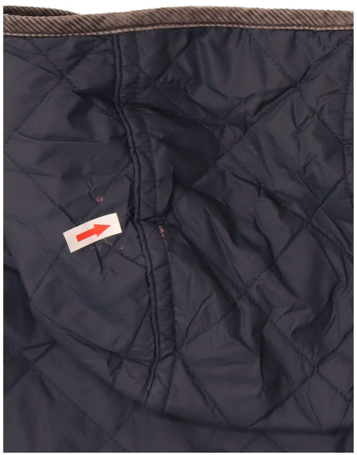 Jack Wills Dame Hætte Quiltet Jakke UK 8 Small Navy Blue Nylon