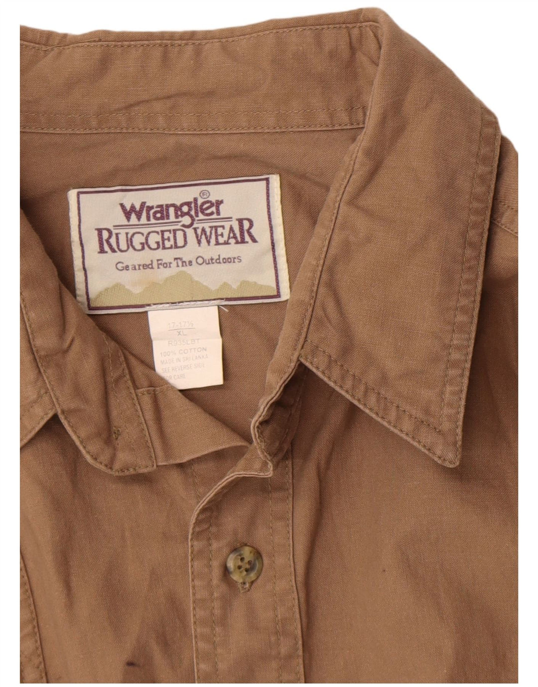 Wrangler herreskjorte XL brun bomuld