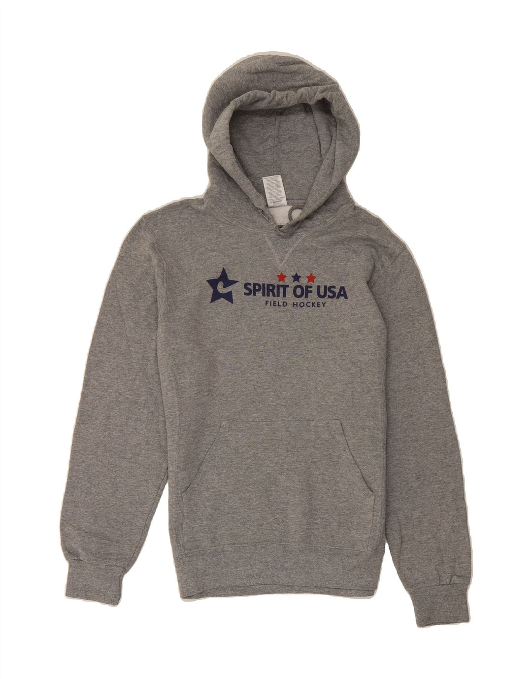 RUSSELL ATHLETIC Mens Graphic Hoodie Jumper Medium Grey Polyester Vintage Russell Athletic and Second-Hand Russell Athletic from Messina Hembry 