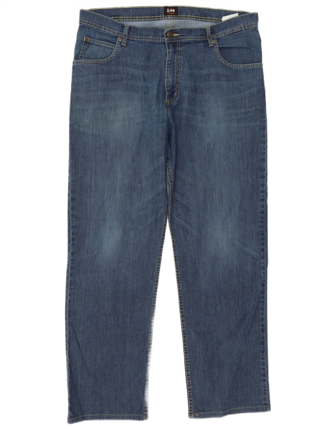 Lee Mens Brooklyn Straight Jeans W38 L31 Blå Bomuld