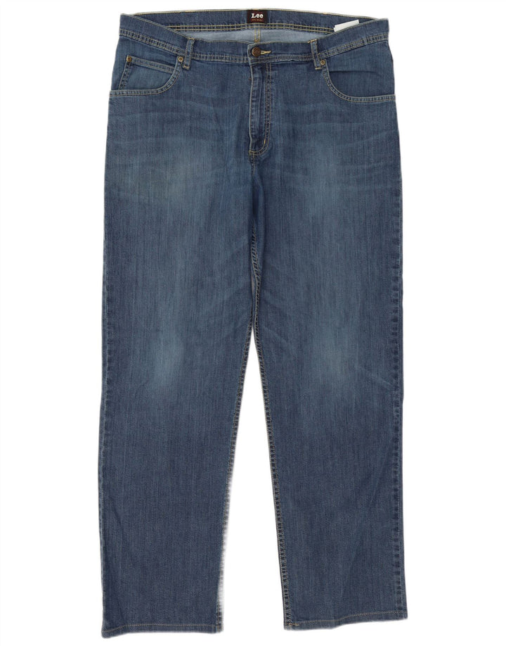 Lee Mens Brooklyn Straight Jeans W38 L31 Blå Bomuld