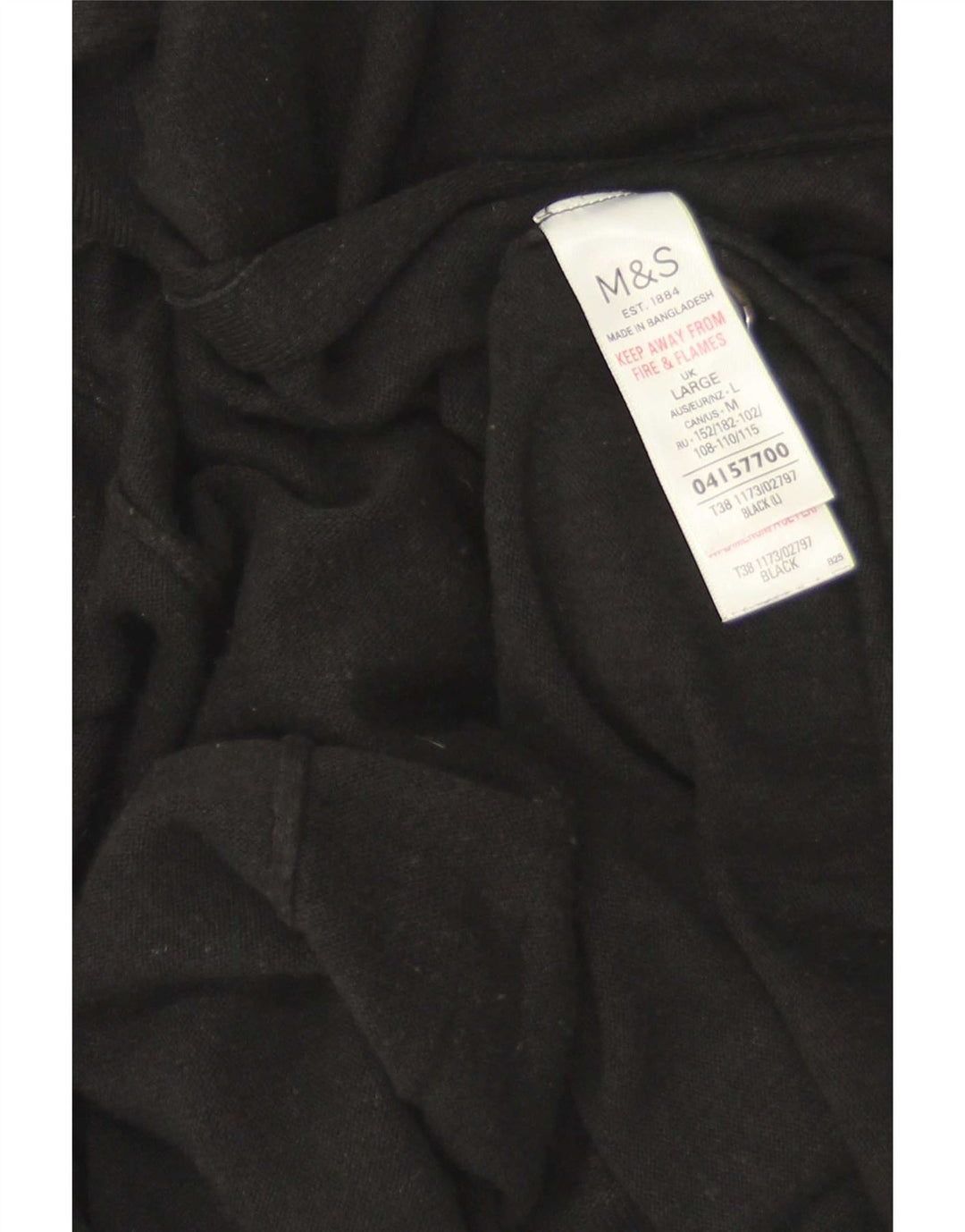 Marks & Spencer Dame Kortærmet Åben Cardigan Top UK 16 Large Black