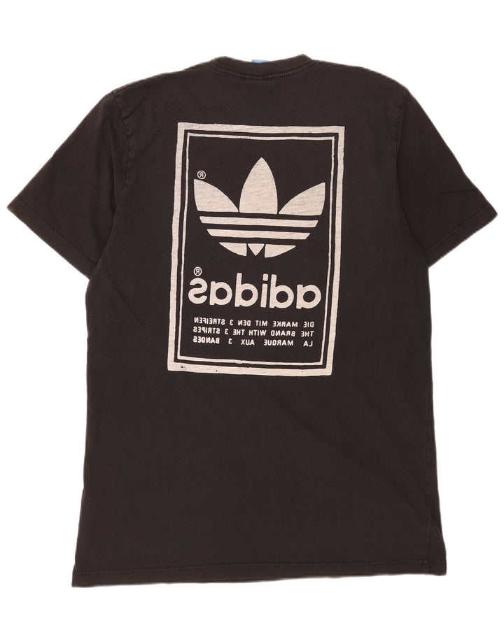 Adidas Grafisk T-shirt top til mænd, stor sort bomuld
