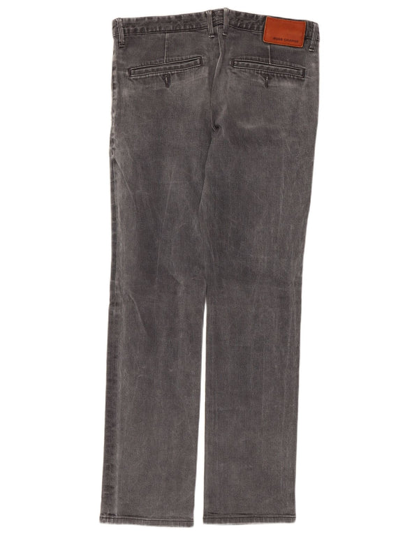 Hugo Boss Straight Jeans til mænd W32 L30 Grå