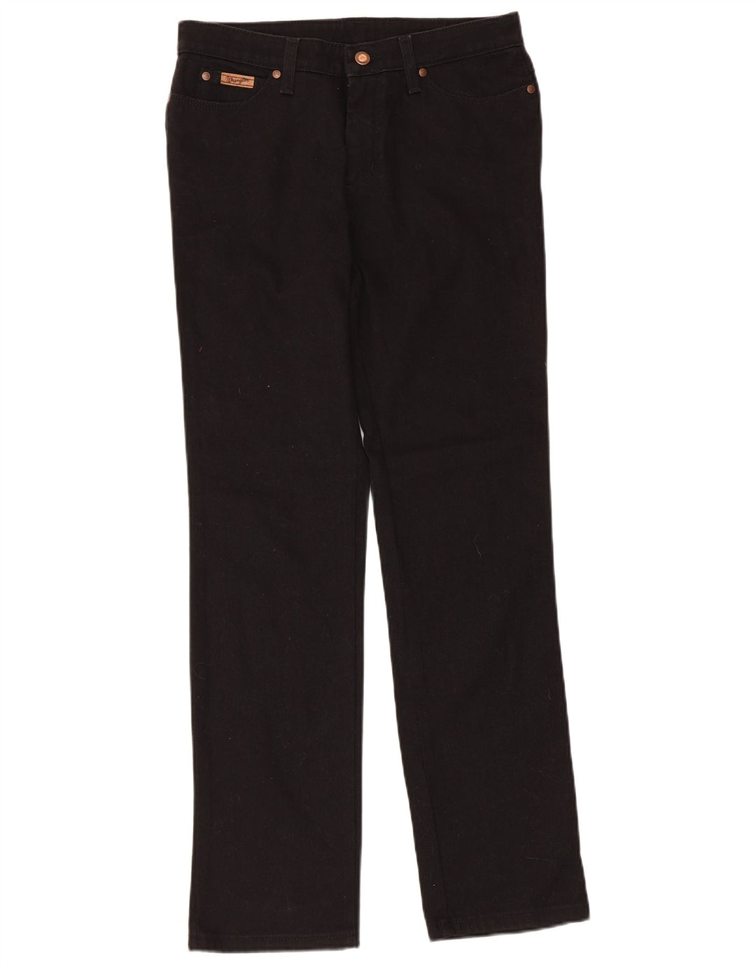 WRANGLER Straight jeans til mænd W30 L31 Sort bomuld