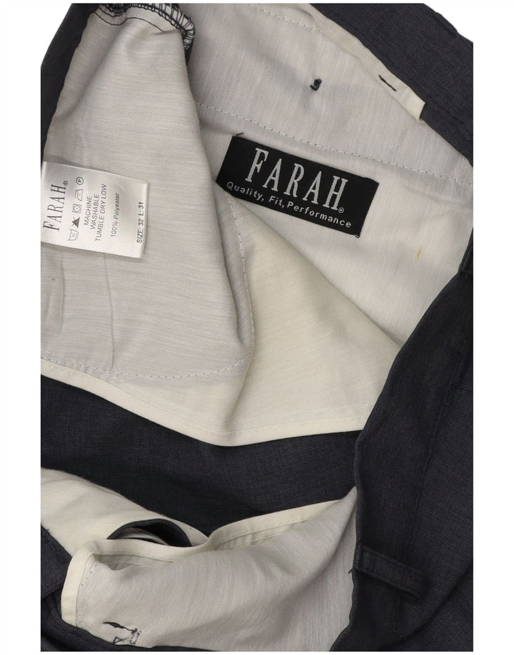 FARAH Straight Casual Bukser til mænd W32 L31 Grå polyester
