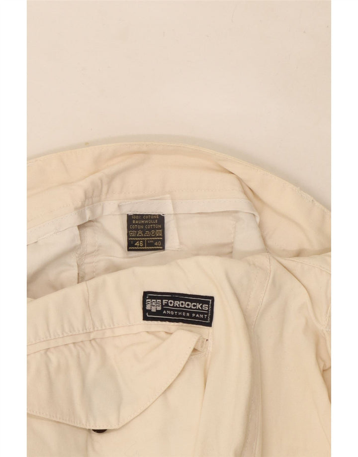 Fordocks Herre Cargo Shorts IT 46 Small W30 Off White Bomuld