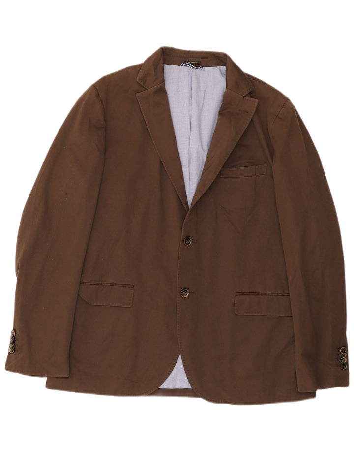 Massimo Dutti Herre 2-knaps blazerjakke EU 54 XL Brun Bomuld