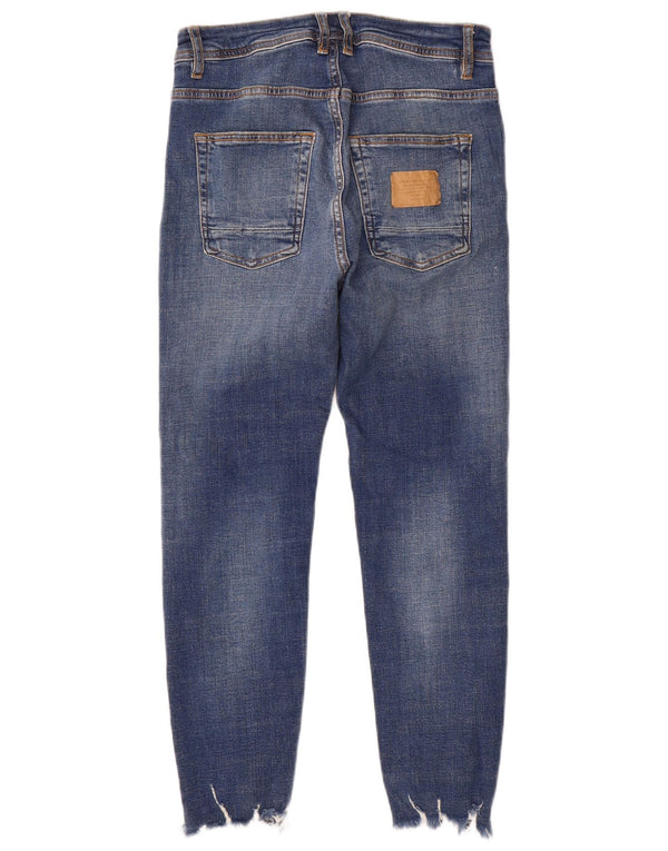 Zara Mens Distressed Slim Jeans EU 38 Small W30 L26 Blue Cotton