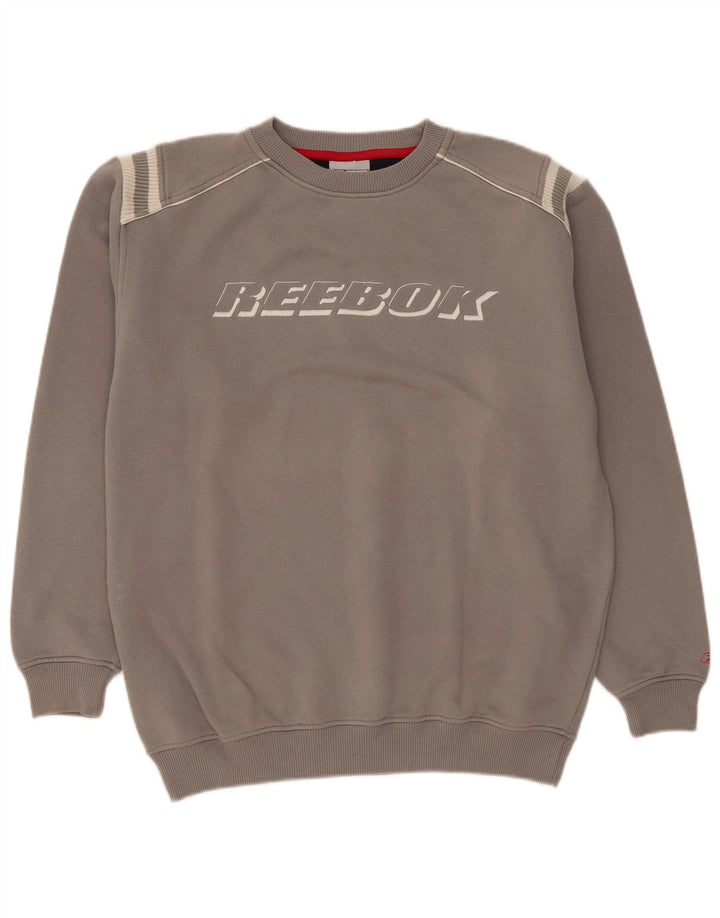 Reebok Herre grafisk sweatshirt Jumper Medium Grå Bomuld