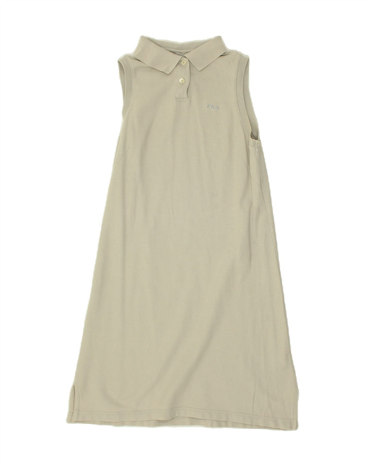 FILA Womens Sleeveless Polo Dress IT 44 Medium Grey Cotton | Vintage Fila | Thrift | Second-Hand Fila | Used Clothing | Messina Hembry 