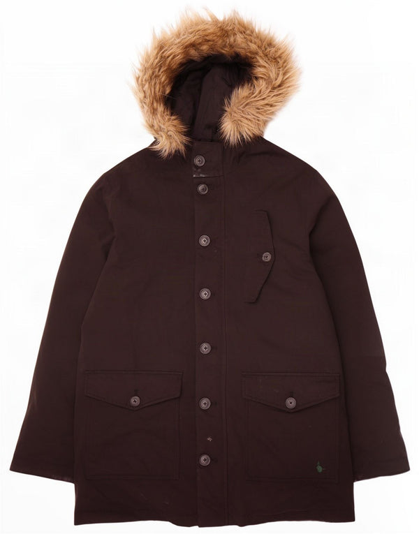 Jack Wills Herre hættepolstret jakke UK 42 XL Sort Polyester