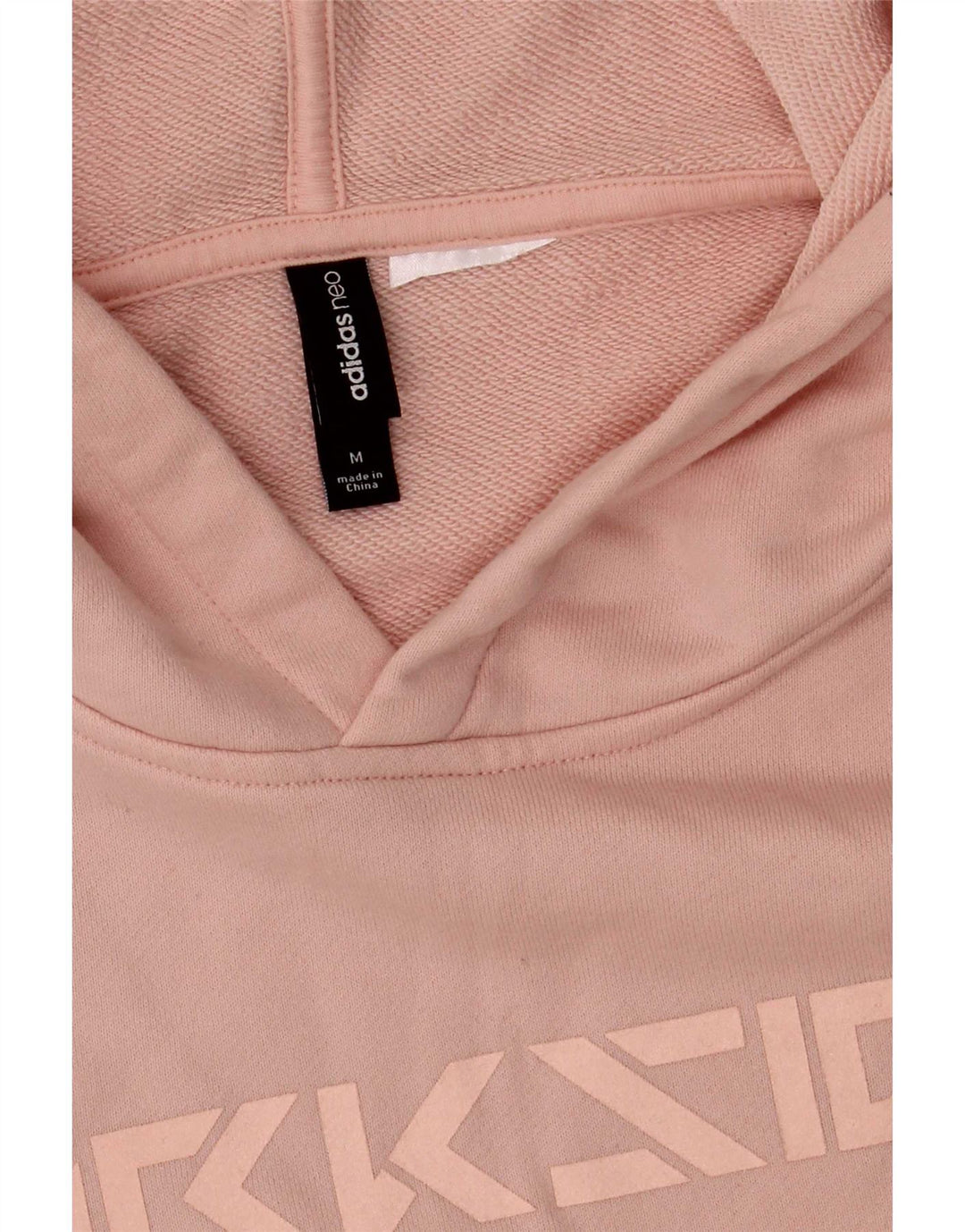 Adidas Dame Grafisk Oversized Hoodie Jumper UK 14 Medium Pink