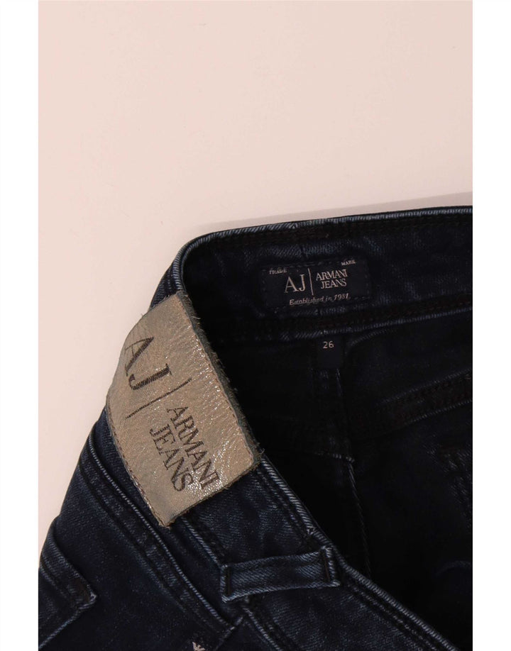 Armani Dame Slim Jeans W26 L29 Marineblå Bomuld