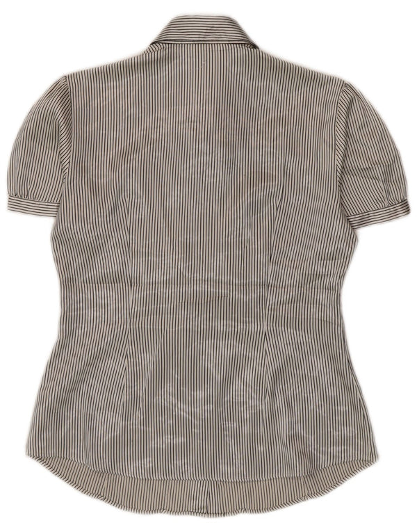 Marks & Spencer Dameskjortebluse UK 10 Small Beige Pinstripe
