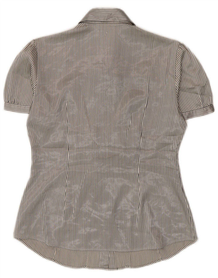 Marks & Spencer Dameskjortebluse UK 10 Small Beige Pinstripe