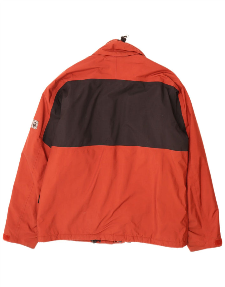 Jack Wolfskin Herre Windbreaker Jacket UK 40/42 Large Red Colourblock