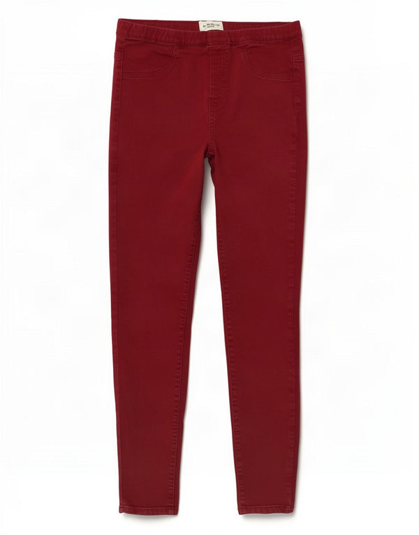 White Stuff Womens Jegging Jeans UK 12 Medium W28 L28 Burgundy Cotton