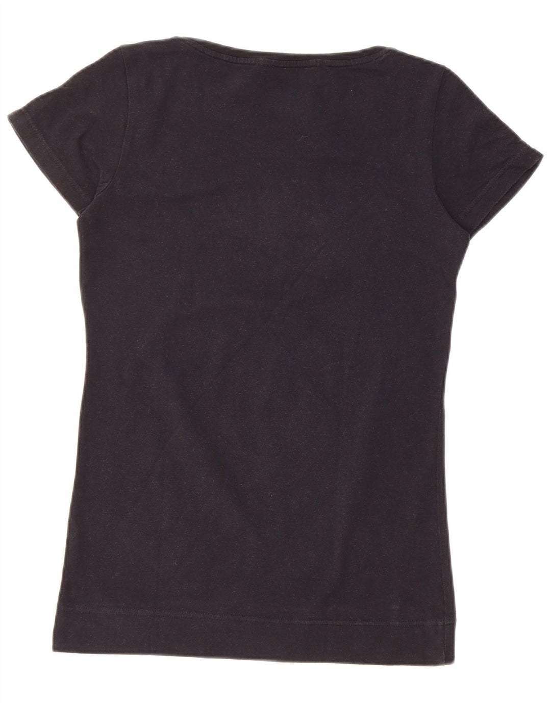 NIKE grafisk T-shirt top til kvinder UK 12/14 Medium Sort