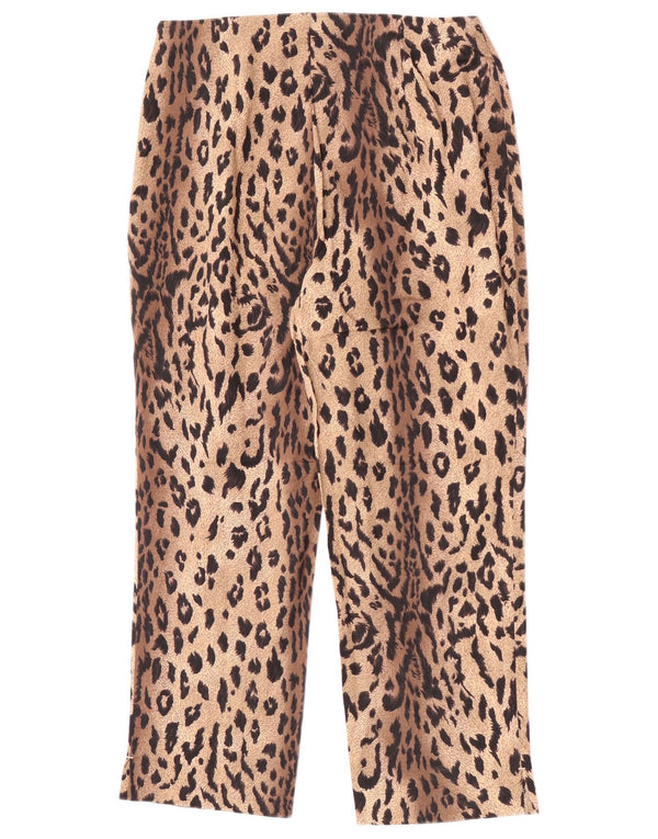 Marks & Spencer Lige fritidsbukser til kvinder W26 L23 Brunt dyreprint