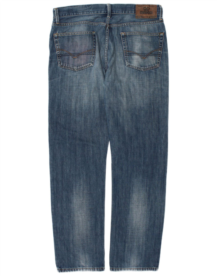 Casucci Straight Jeans til mænd W38 L32 Blå Bomuld