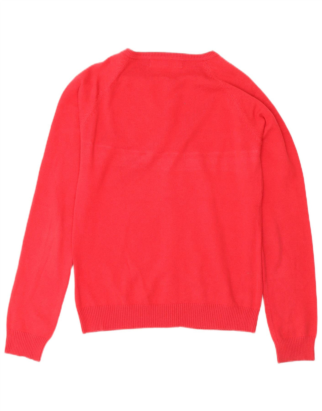 Zara Dame Cardigan Sweater UK 12 Medium Rød Bomuld