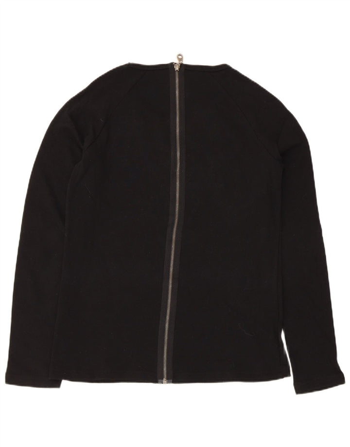 Silvian Heach Dame Grafisk Top Langærmet UK 12 Medium Sort Bomuld