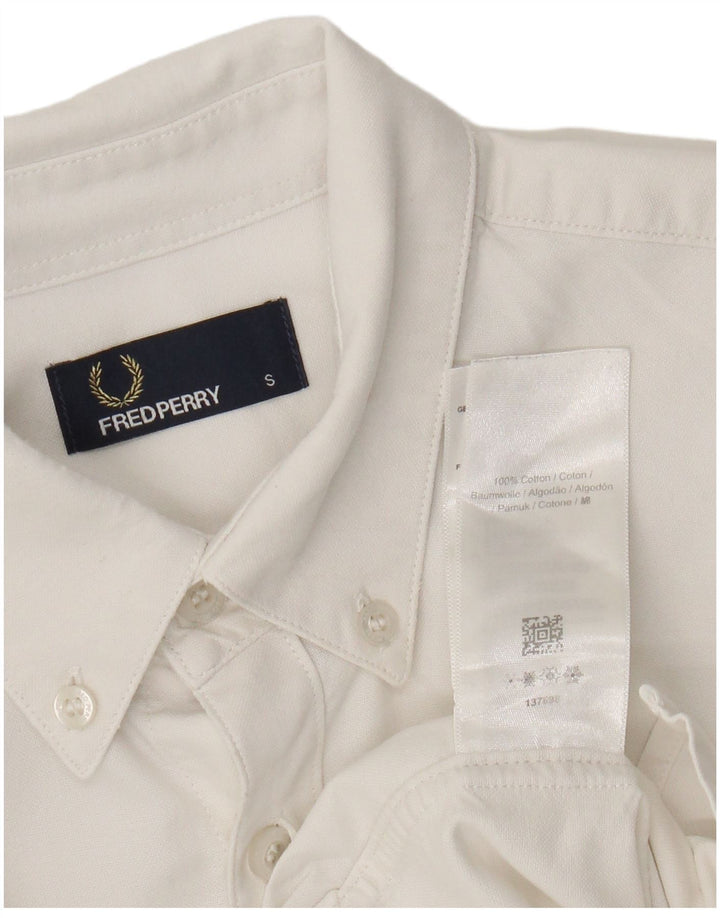 Fred Perry herreskjorte lille hvid bomuld
