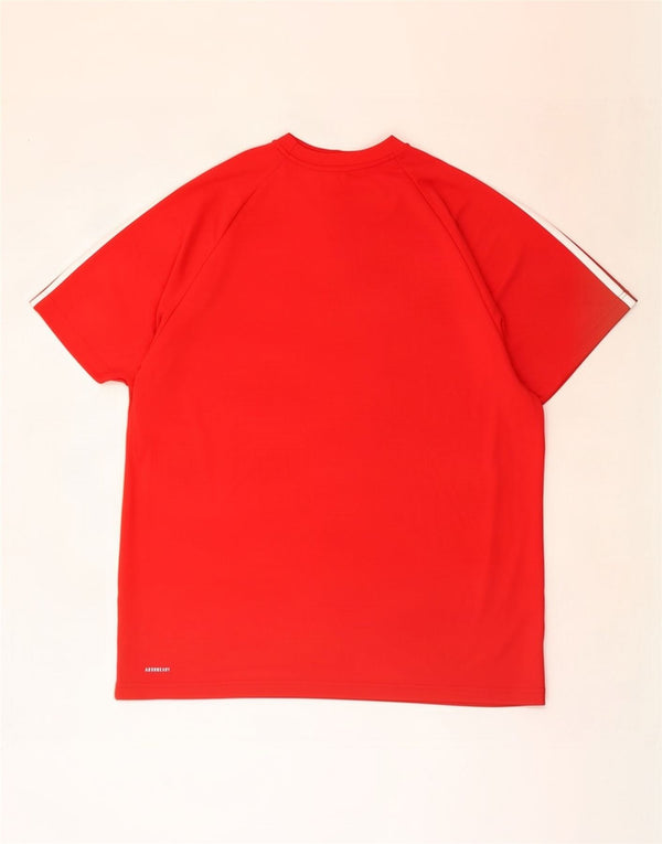 Adidas Herre Aeroready T-Shirt Top 2XL Rød Polyester