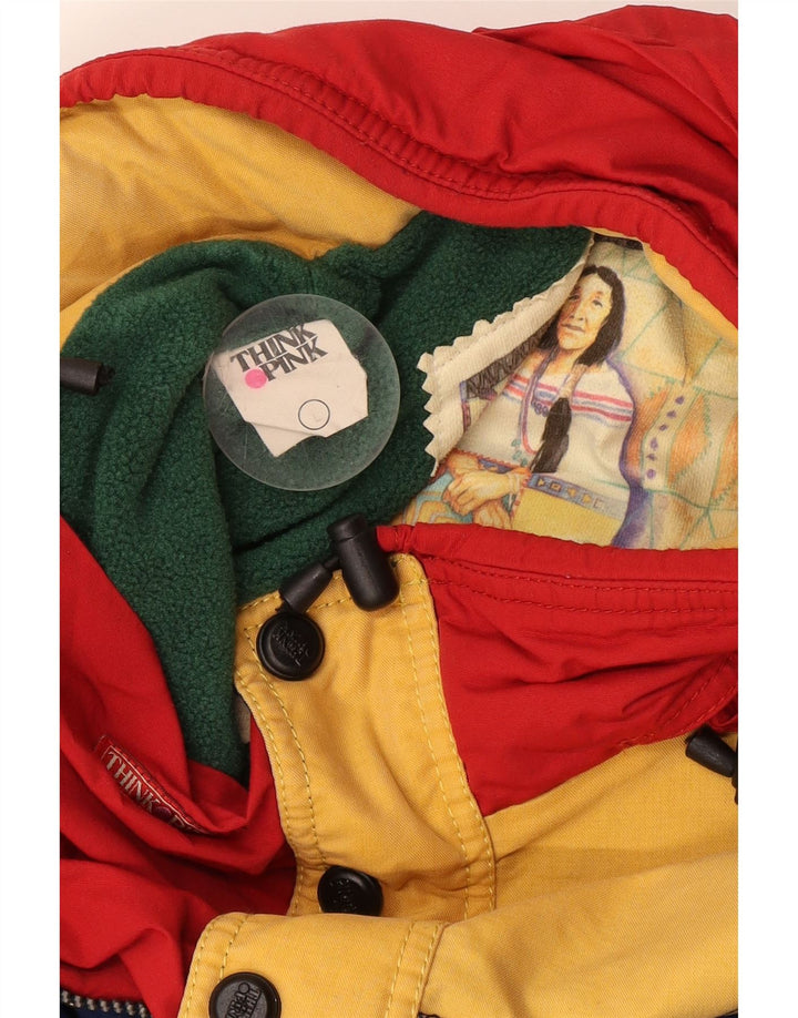 Tænk Pink Herre Loose Fit Grafisk Anorak Jacket UK 40 Large Navy Blue