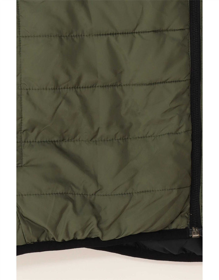 Quiksilver drenge hætte vendbar polstret jakke 11-12 år medium Khaki