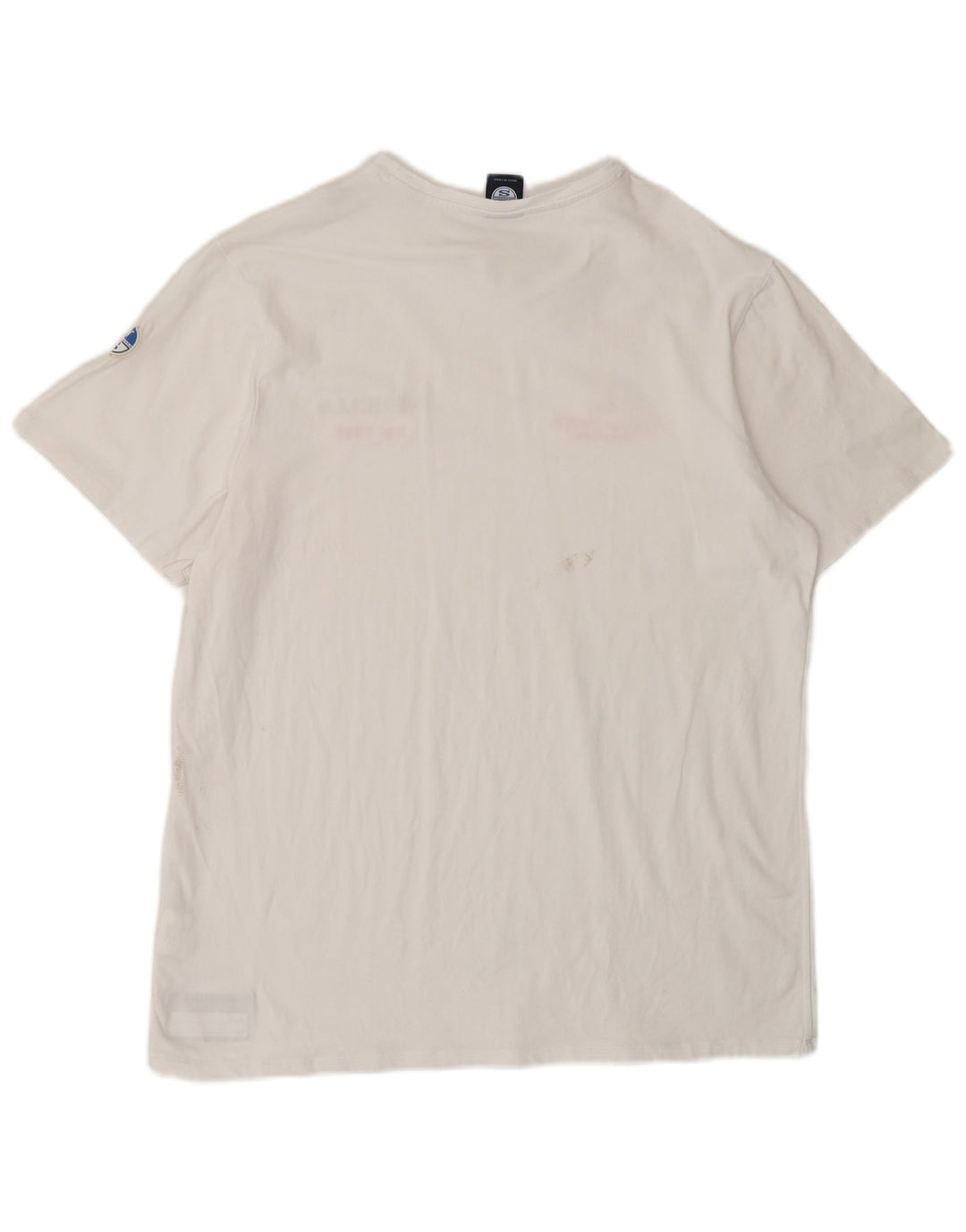 NORTH SAILS Herre Grafisk T-Shirt Top XL Hvid Bomuld