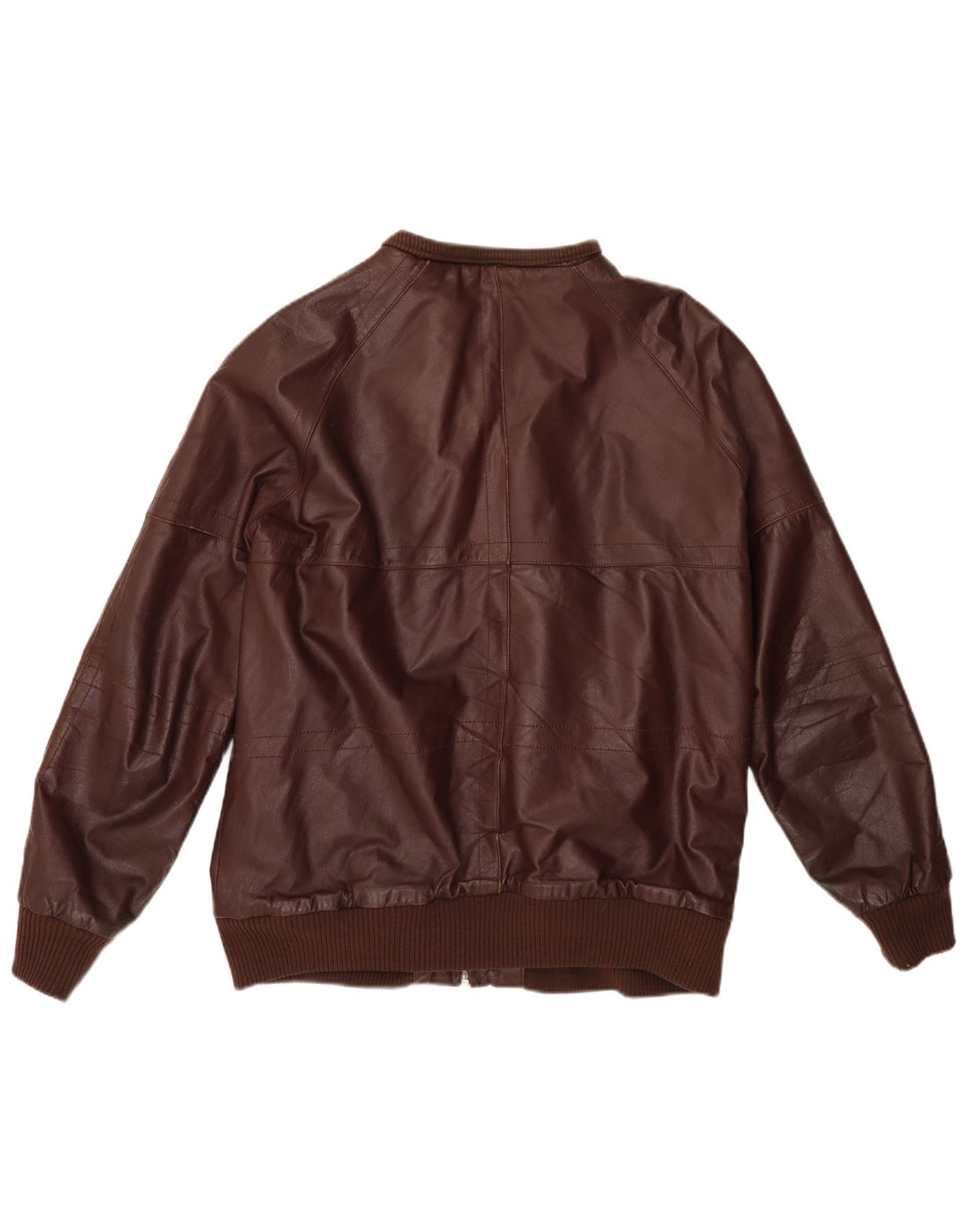 VINTAGE Herre læderjakke UK 38 Medium Burgundy