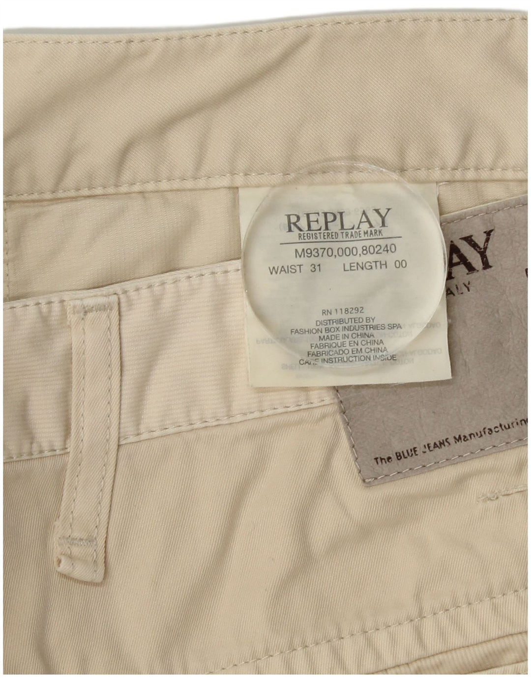 REPLAY Herre Casual Shorts W31 Medium Off White Bomuld