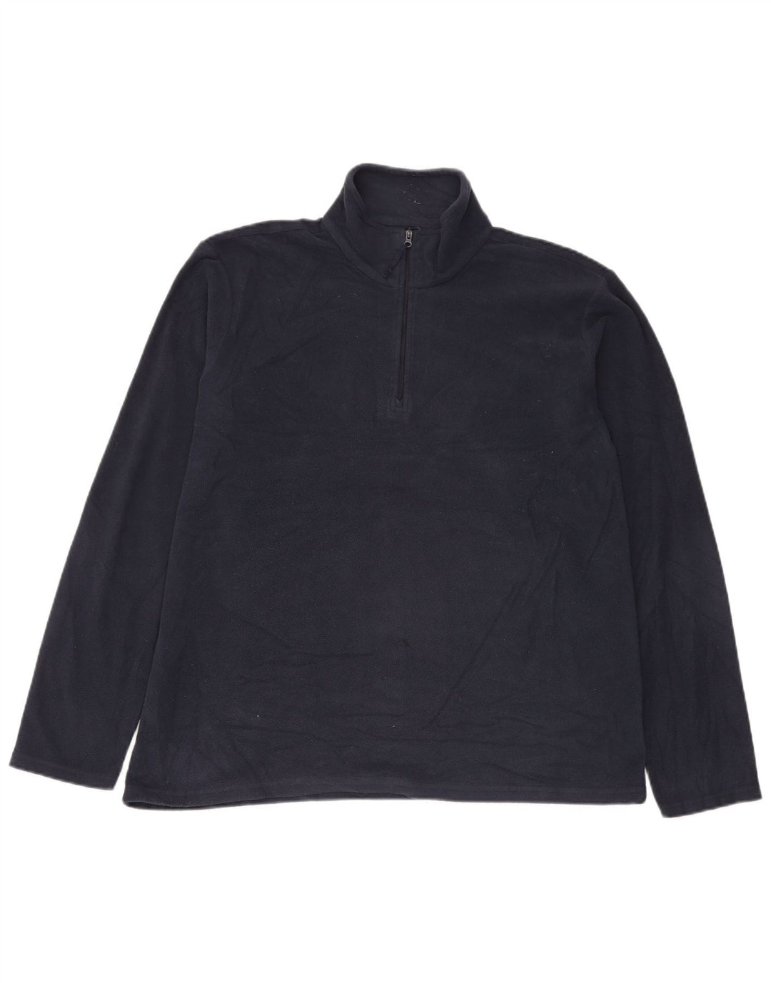 Mountain Warehouse Herre Zip Neck Fleece Jumper Large Navy Blue Polyester