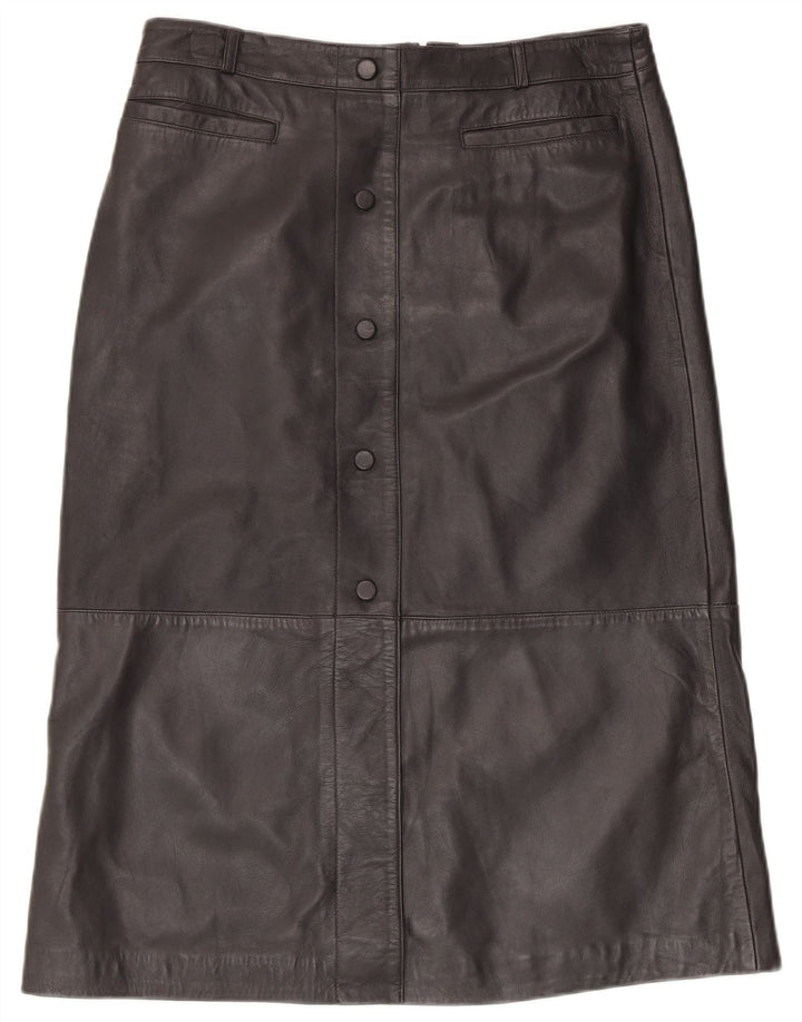 MINT VELVET Dame lædernederdel UK 14 Large W34 sort læder