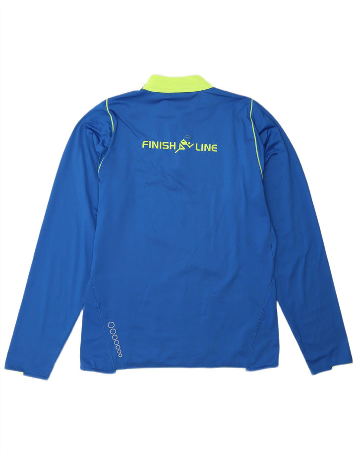 Asics Herre grafisk lynlås hals top langærmet 2XL blå Colourblock polyester