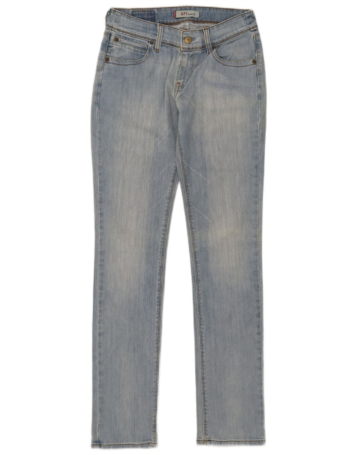 Levi's Dame 571 Slim Jeans W31 L34 Blå Bomuld