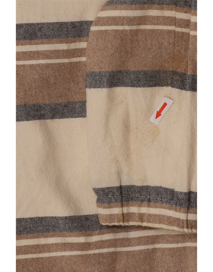 Zara Bomber Jacket UK 38 Medium Beige Stribet Bomuld