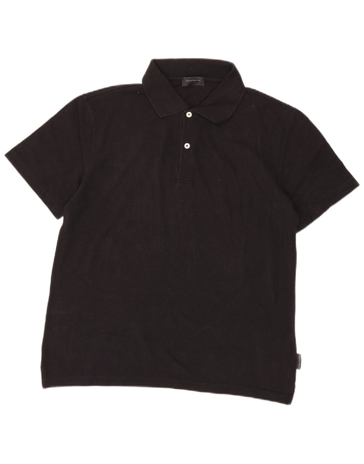 Sergio Tacchini Herre poloshirt IT 50 Medium Sort Bomuld