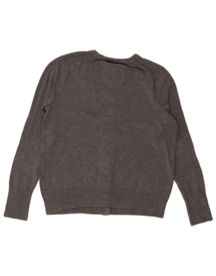 Zara Dame Cardigan Sweater UK 12 Medium Grey Viscose
