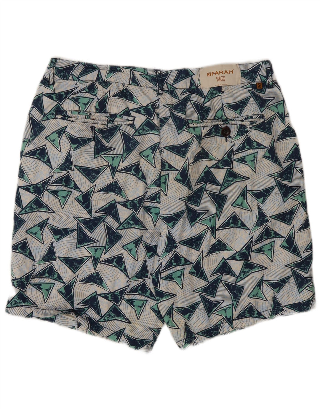 Farah Chino Shorts til mænd W32 Medium Flerfarvet geometrisk bomuld