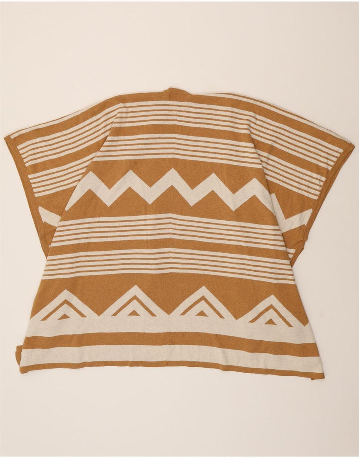 MOSSIMO Womens Poncho Cardigan Sweater UK 10 Small Beige Geometric Vintage Mossimo and Second-Hand Mossimo from Messina Hembry 