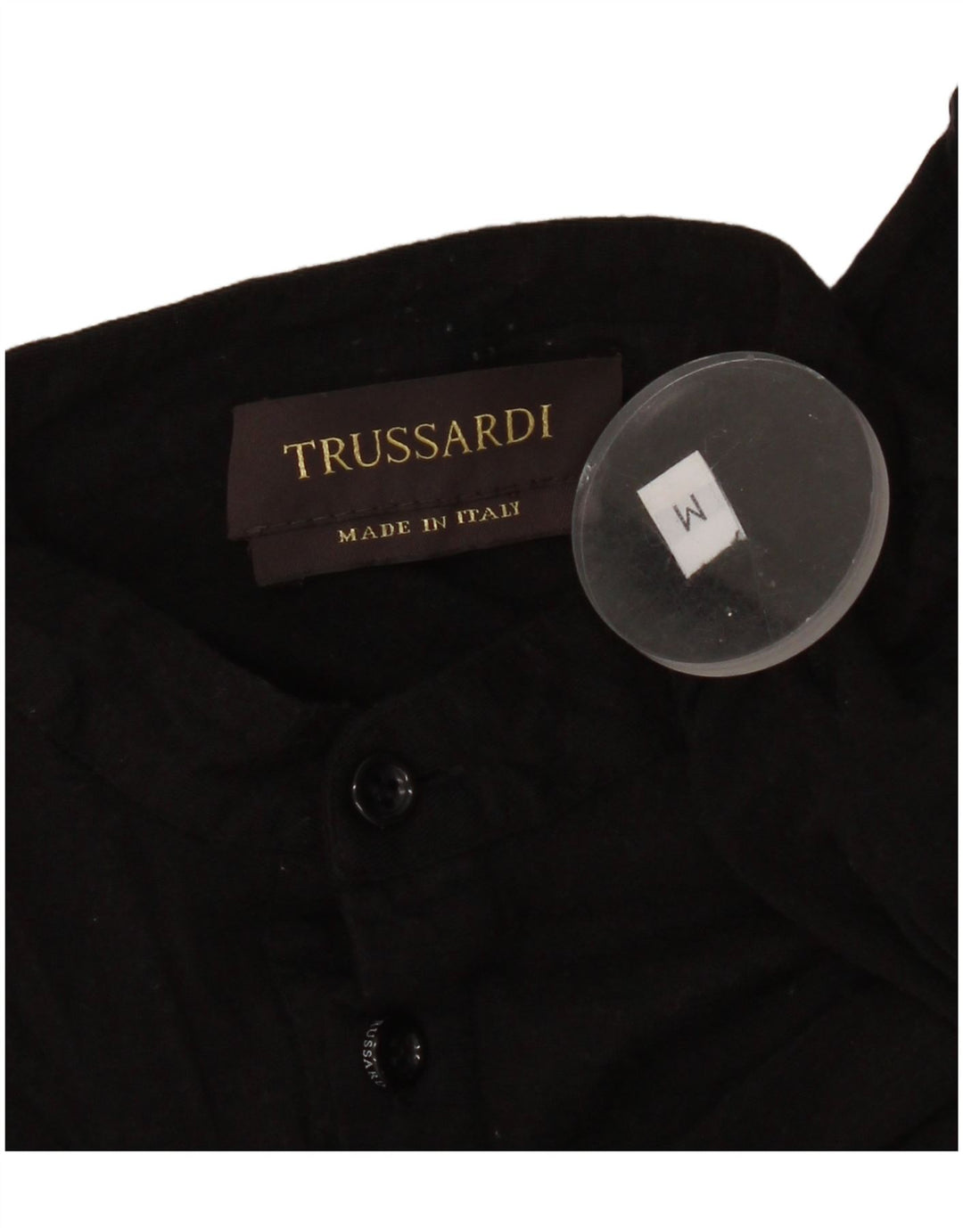 Trussardi Graphic Polo Shirt til kvinder UK 14 Medium Black