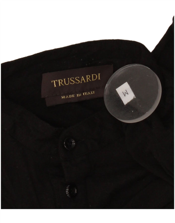 Trussardi Graphic Polo Shirt til kvinder UK 14 Medium Black