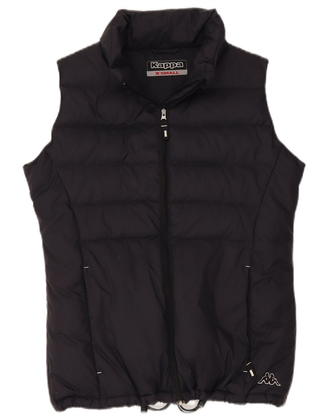 KAPPA Dame Oversized Polstret Gilet UK 6 XS Navy Blue Polyamide
