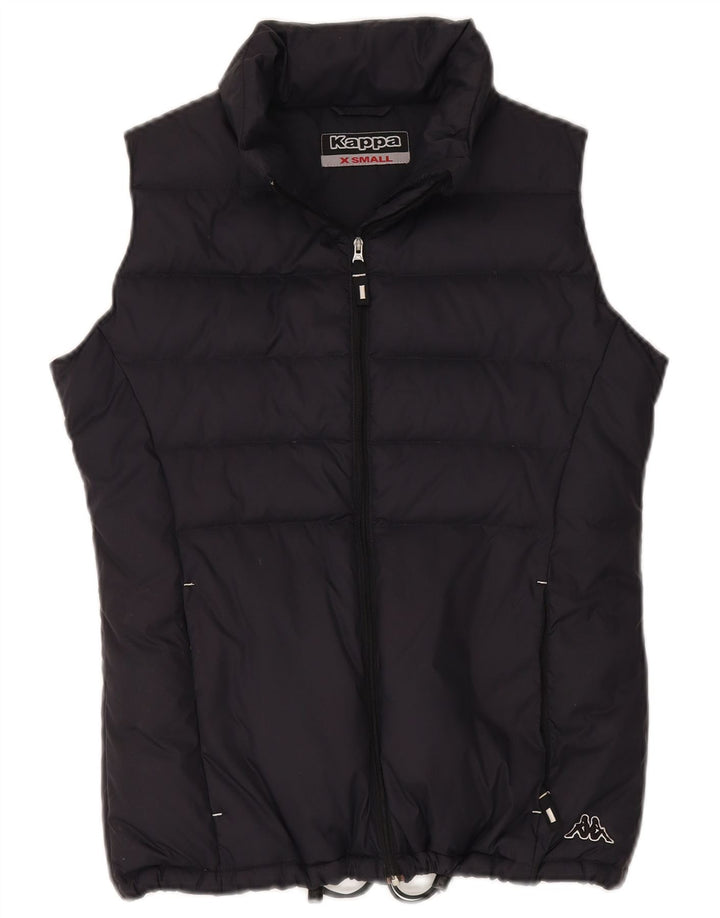 KAPPA Dame Oversized Polstret Gilet UK 6 XS Navy Blue Polyamide