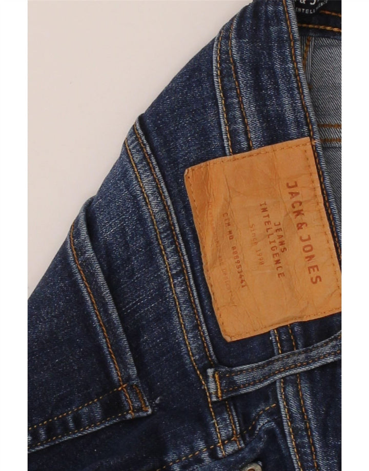 JACK & JONES Mens Liam Skinny Jeans W32 L30 Navy Blue Vintage Jack & Jones and Second-Hand Jack & Jones from Messina Hembry 