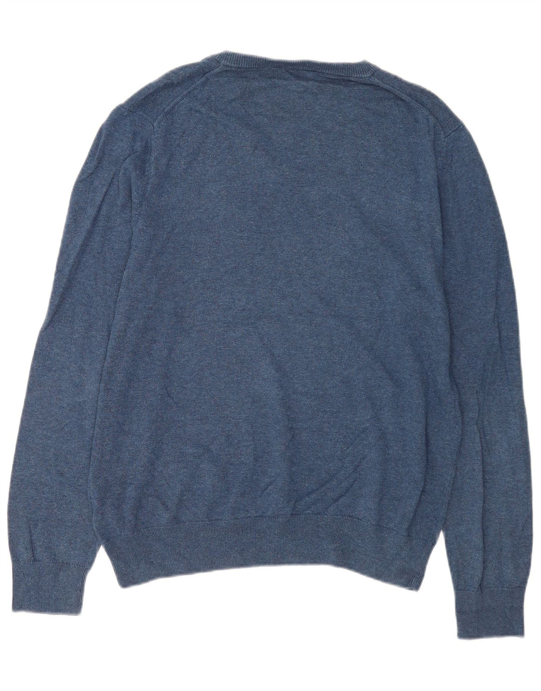Marks & Spencer Herre V-hals sweater Stor blå bomuld